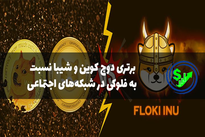 برتری دوج کوین و شیبا نسبت به فلوکی در شبکه‌های اجتماعی